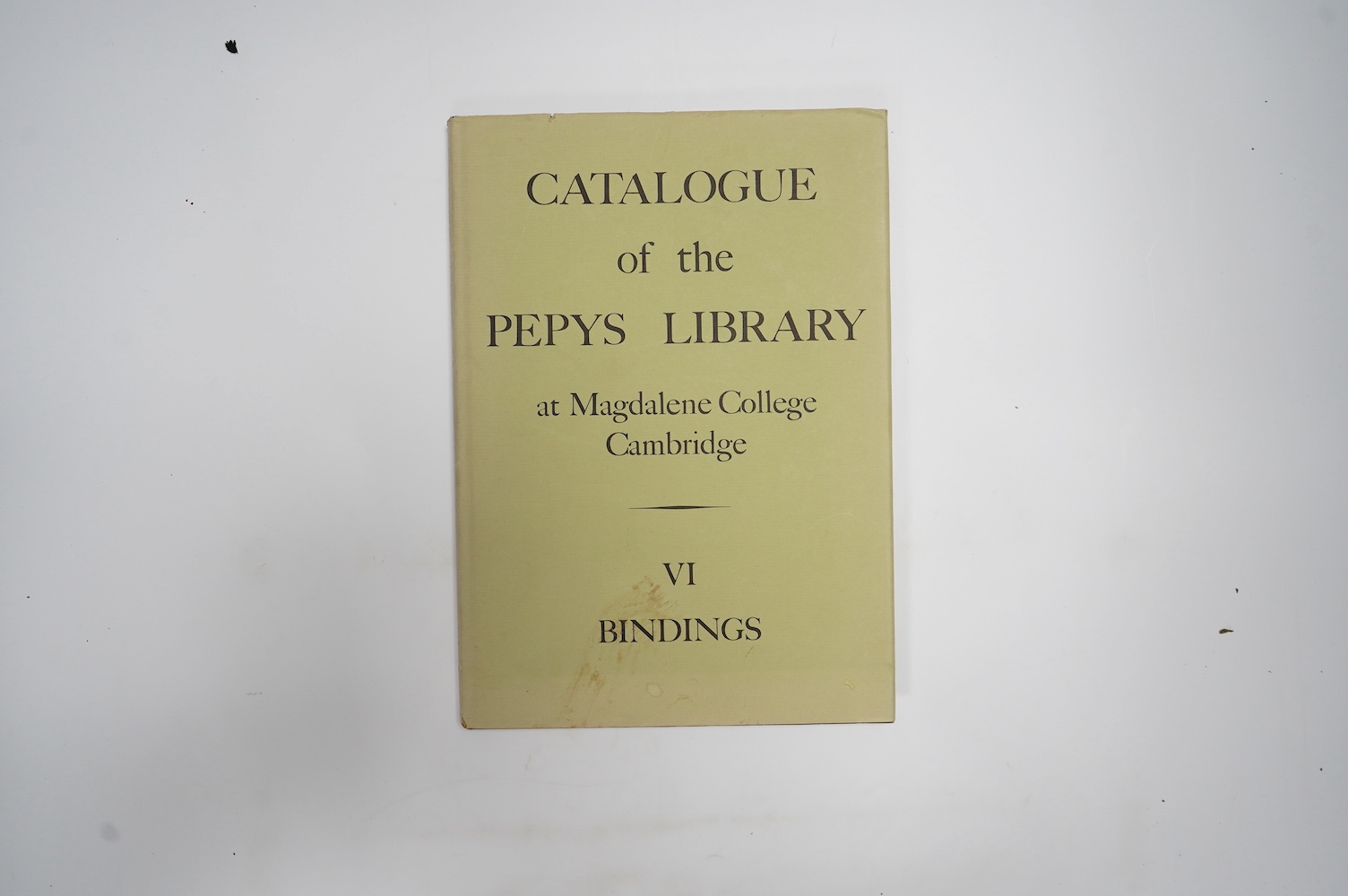 (Pepys, Samuel) Catalogue of the Pepys Library at Magdalene College, Cambridge. Volume VI: Bindings, compiled by the late Howard M. Nixon. coloured and mounted frontis. & 52 other plates (5 coloured and mounted) and 3 ot